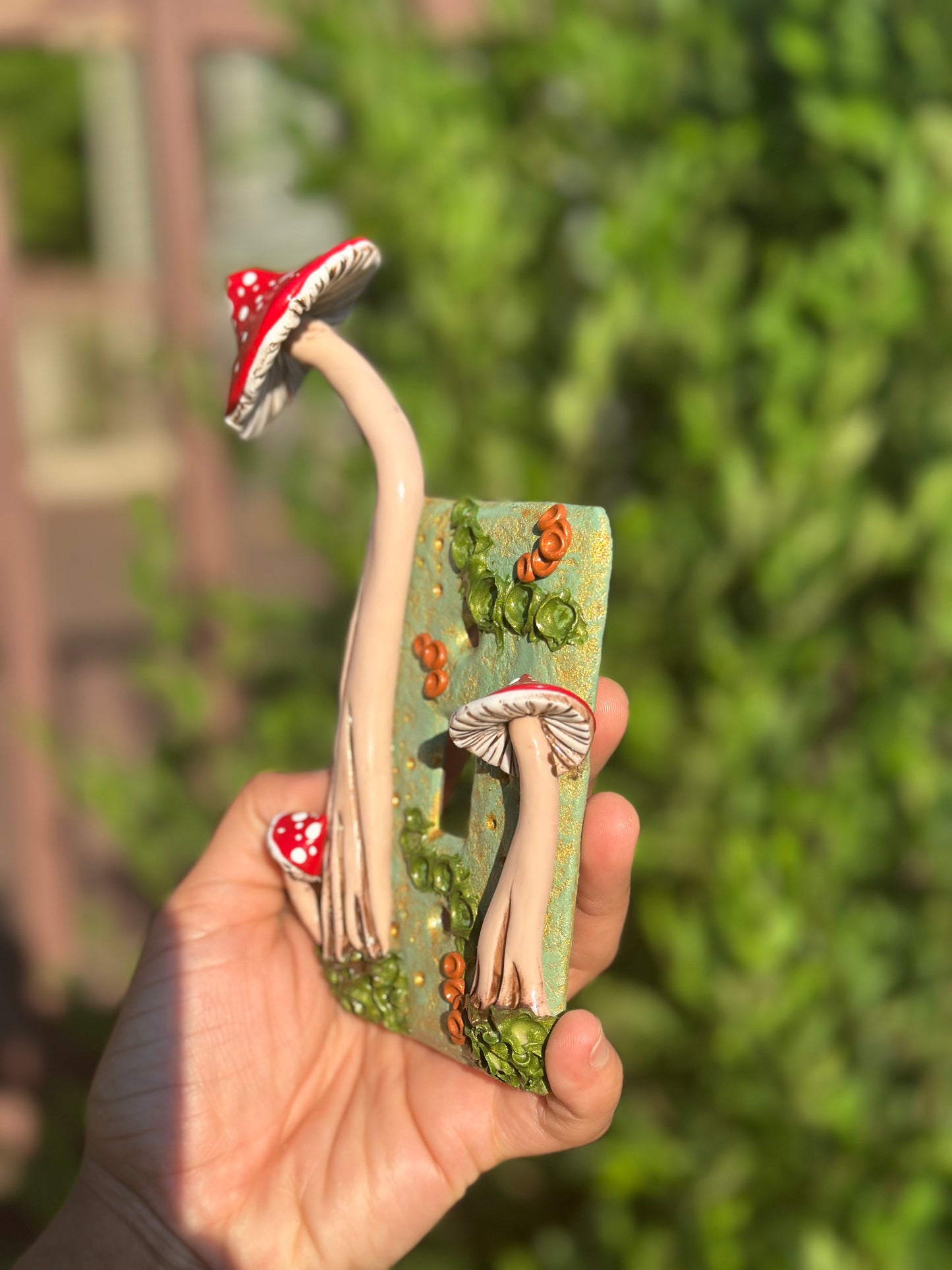 Light Switch Cover | Red Mushrooms on Sage