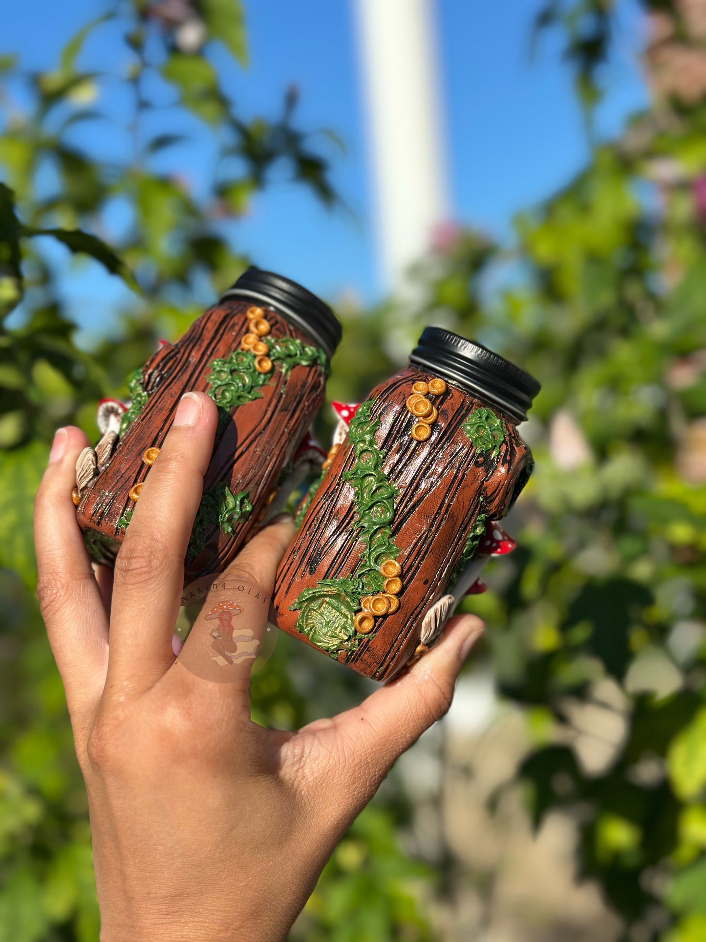 Salt + Pepper Shaker | Red Mushrooms