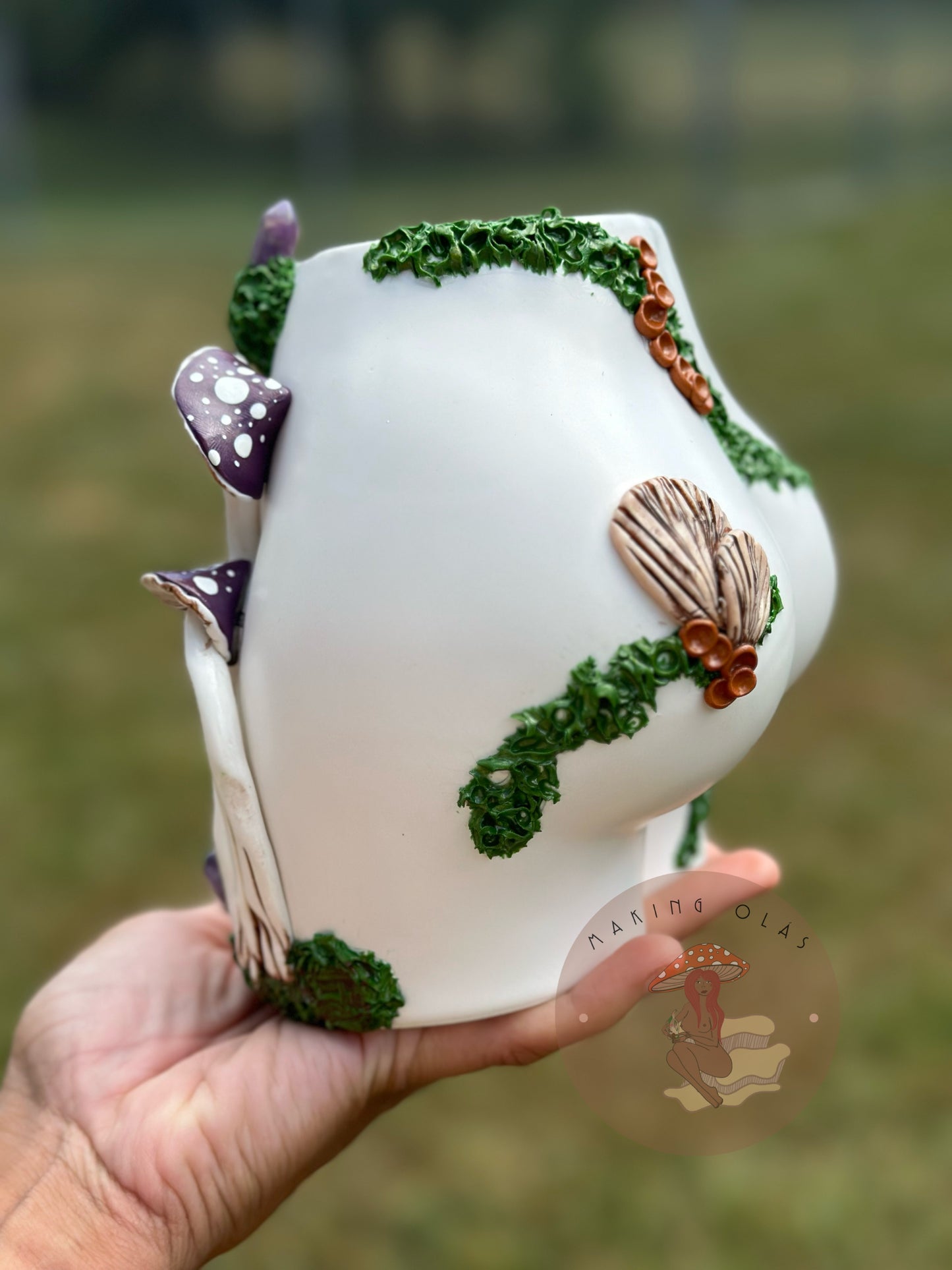 Cutie with a Bootie Mushroom + Crystal Planter | Made to Order