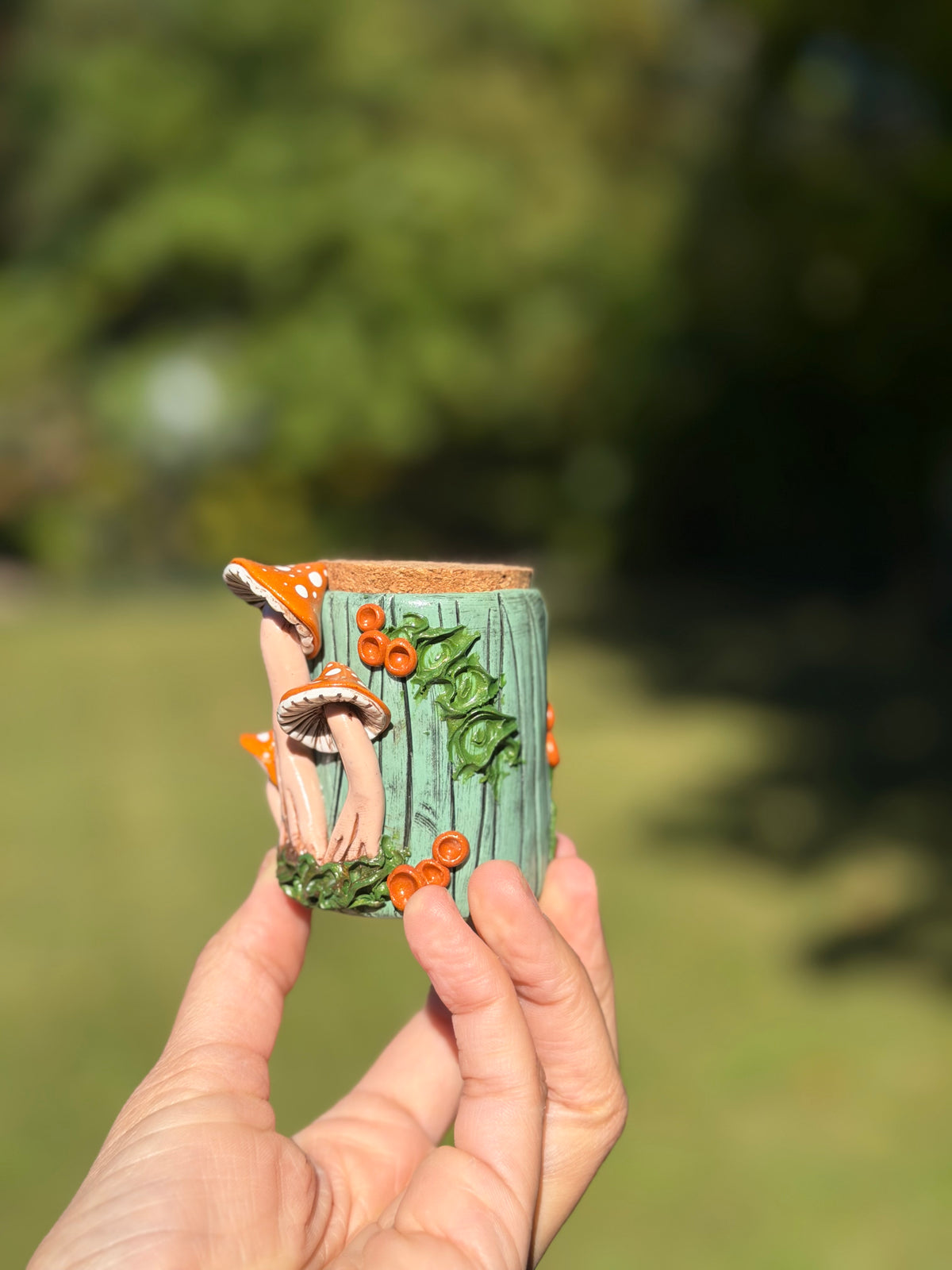 Jar | Orange Mushrooms