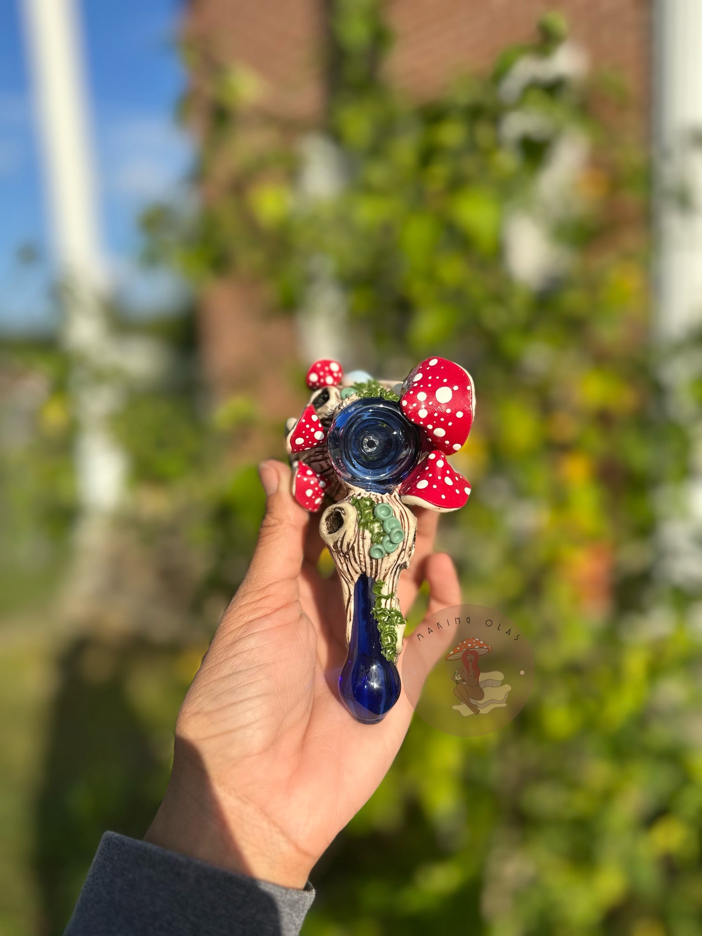 Human Grade Hammer | Red Mushrooms + Opalite