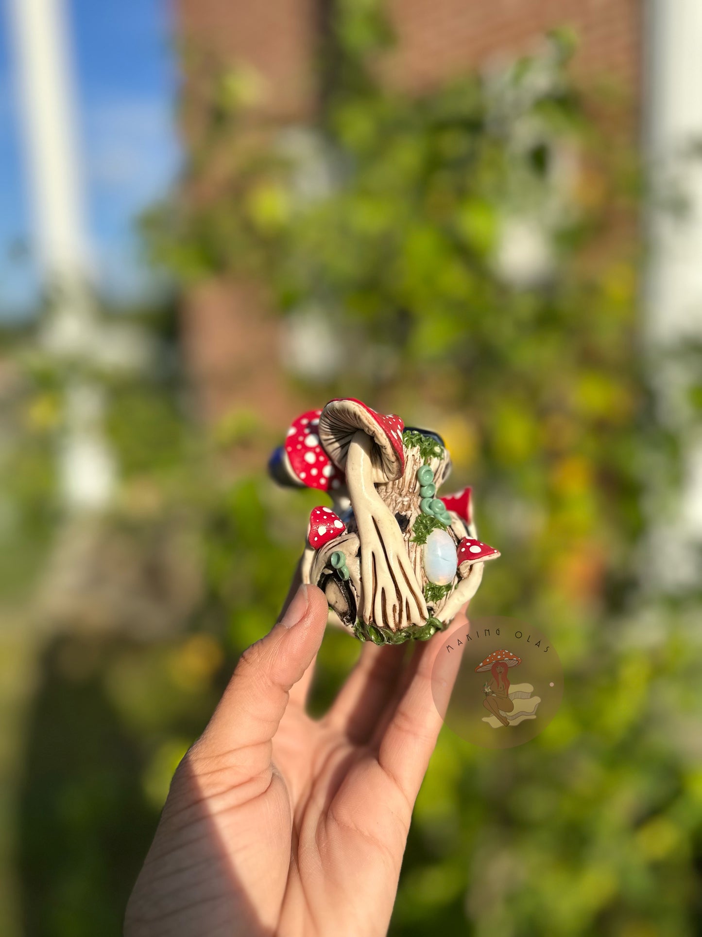 Human Grade Hammer | Red Mushrooms + Opalite