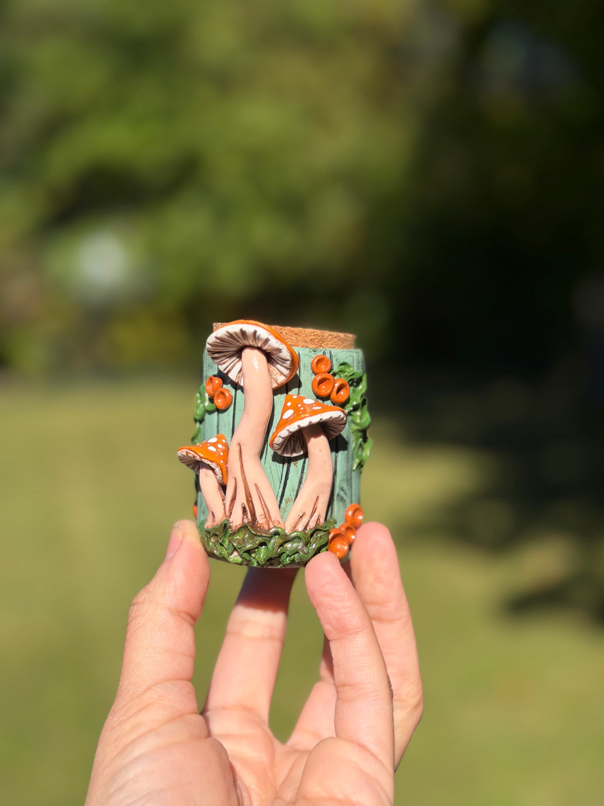Jar | Orange Mushrooms