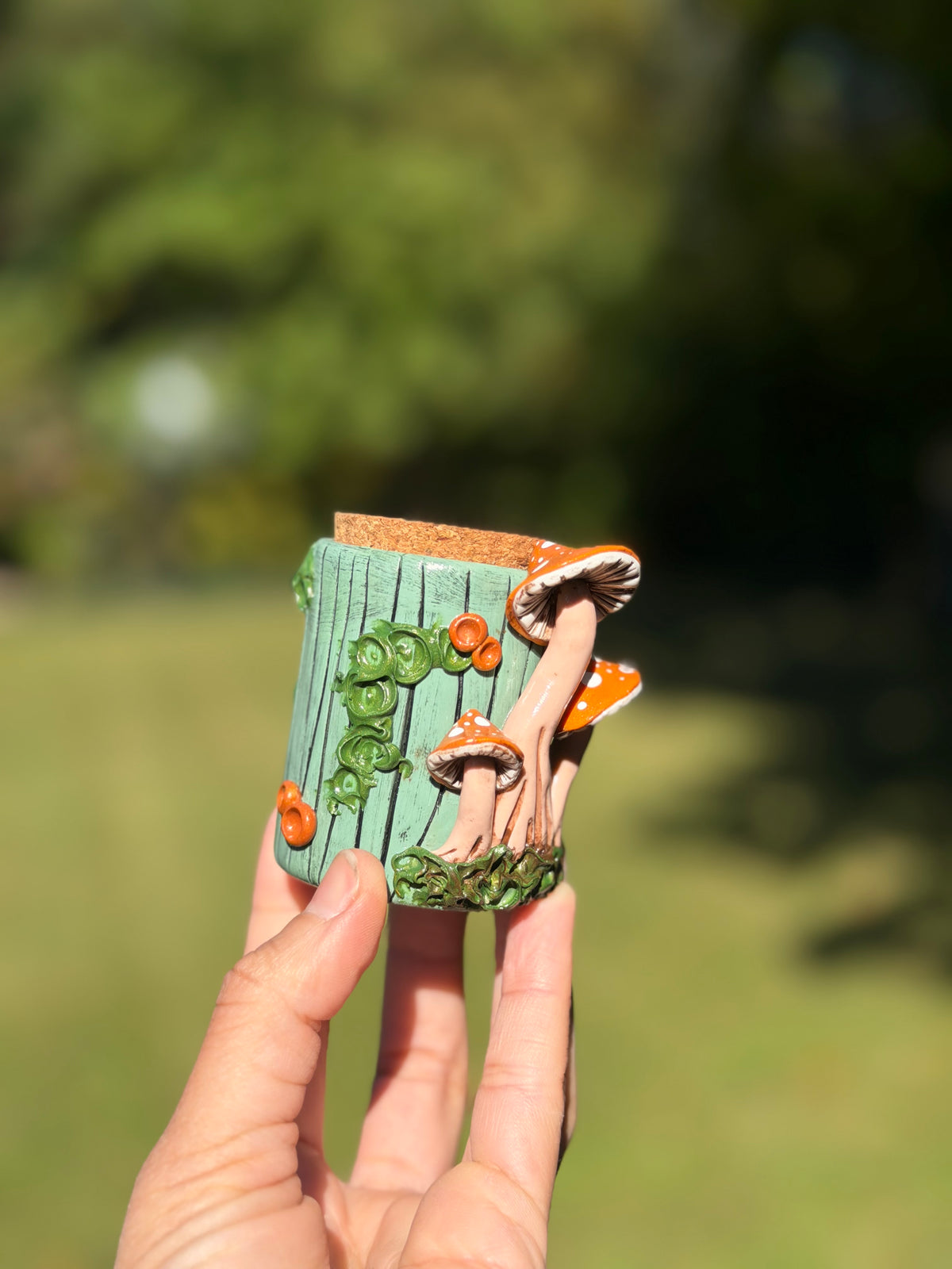 Jar | Orange Mushrooms