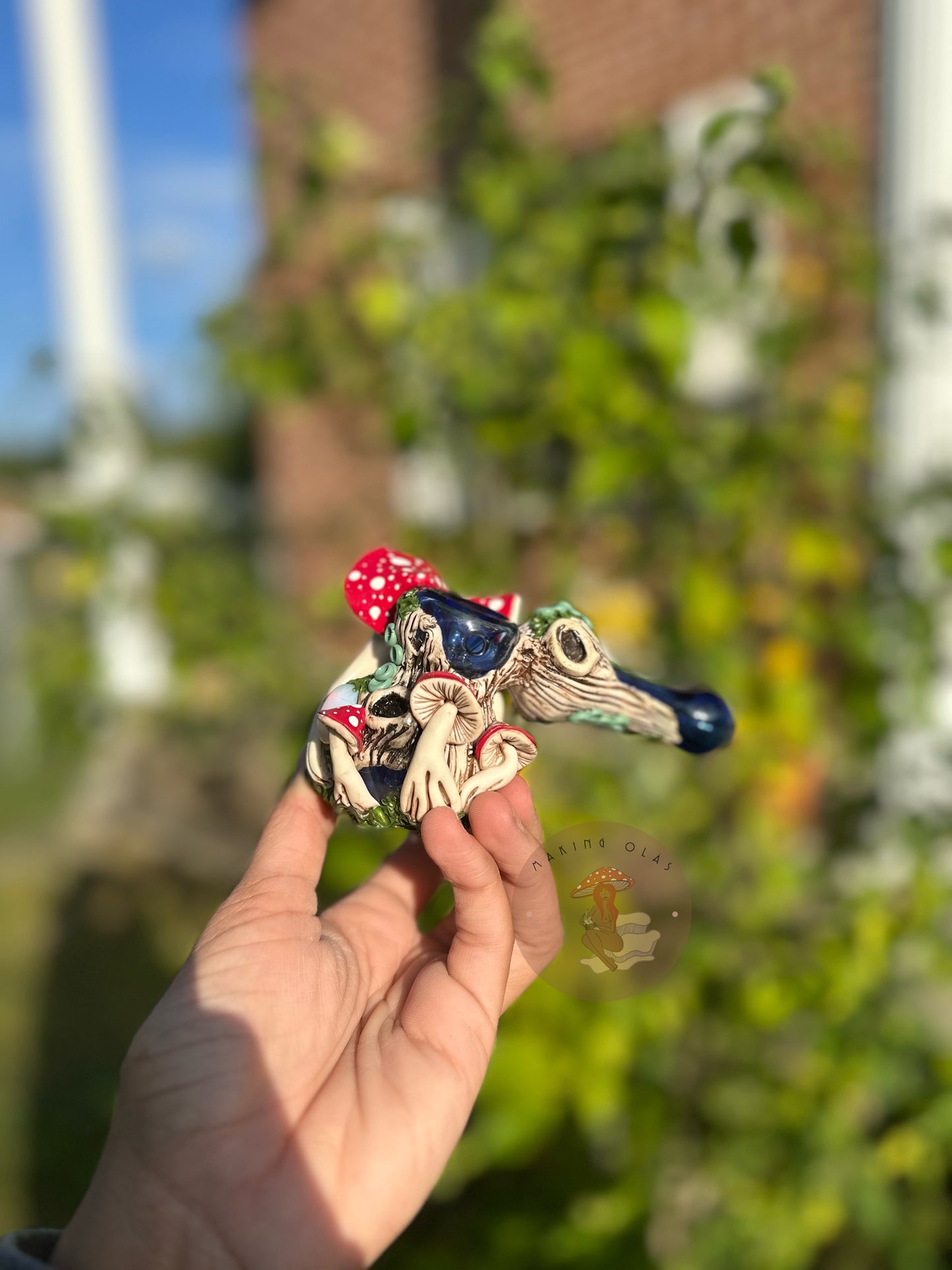 Human Grade Hammer | Red Mushrooms + Opalite