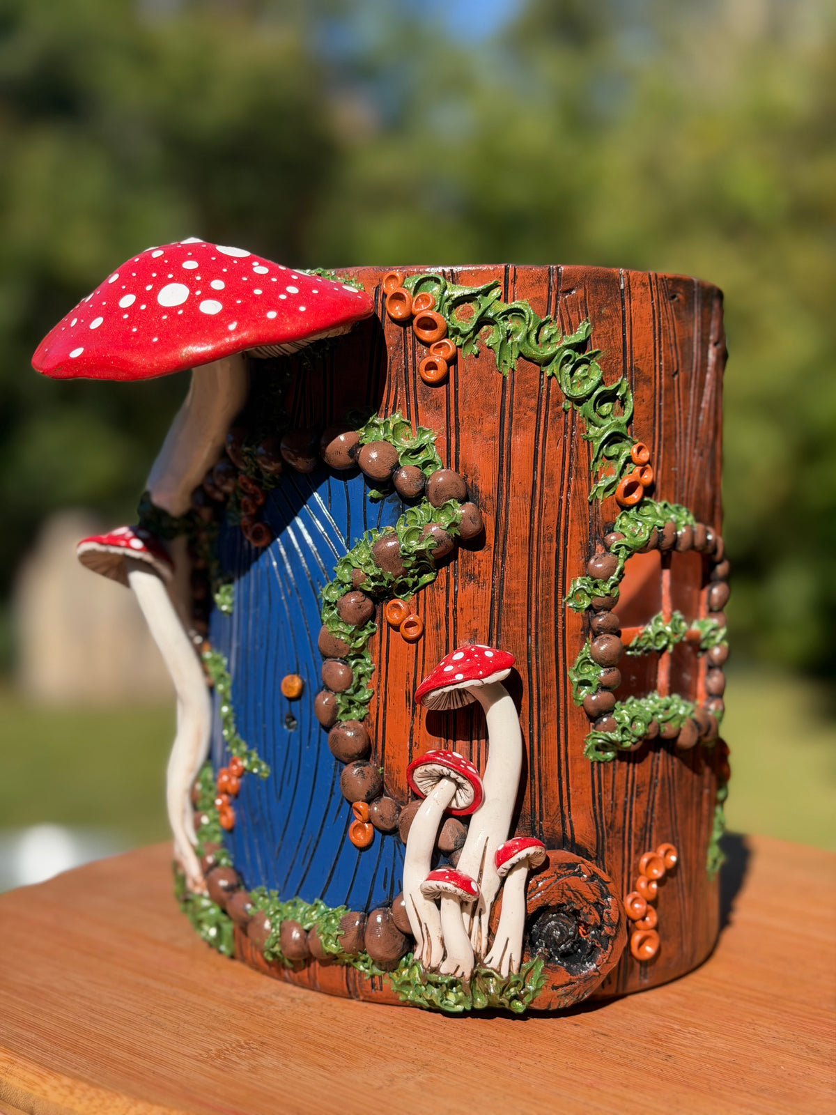 Vase | Red Mushroom Awning Woodland Fairy House