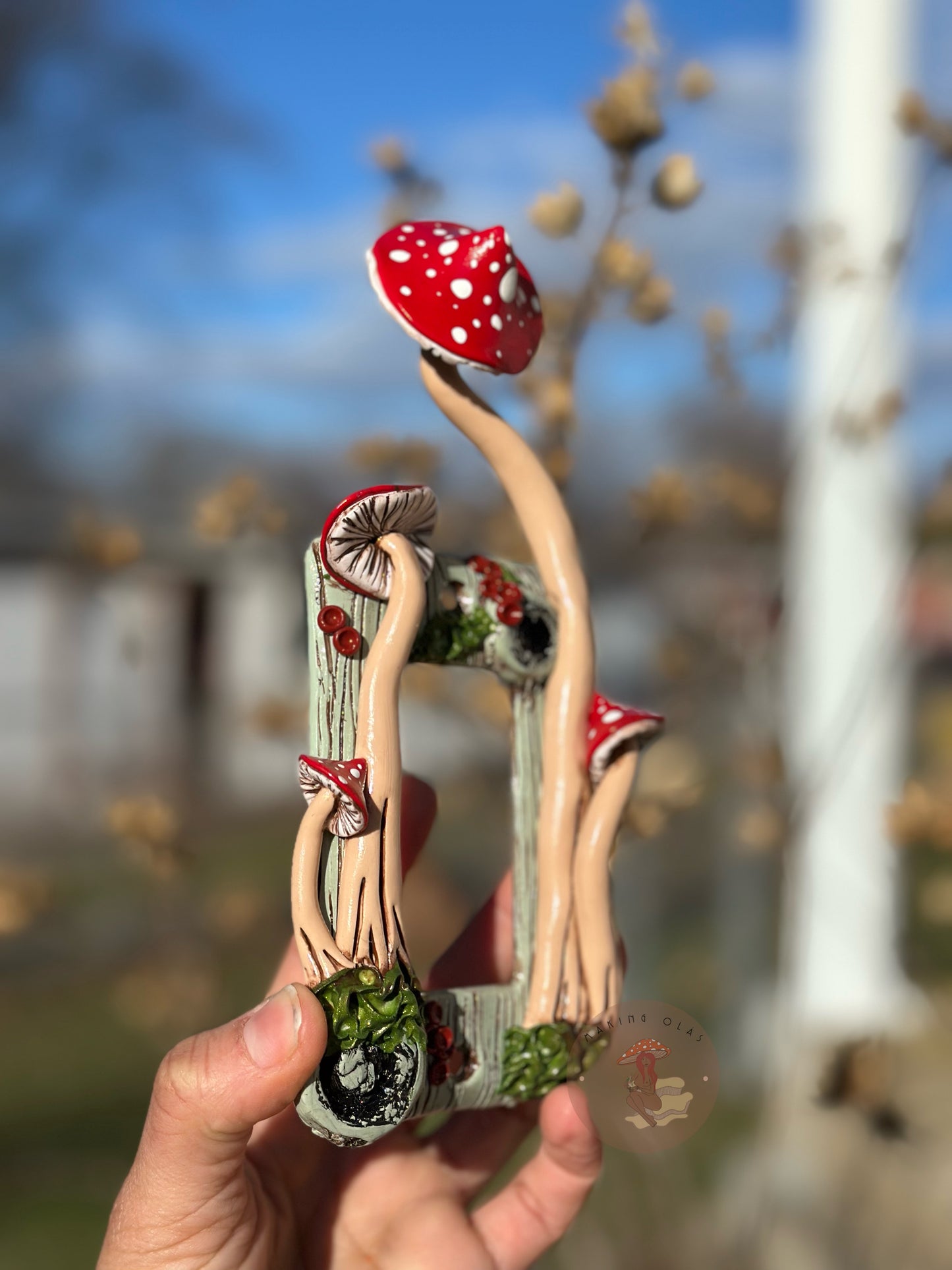 Light Toggle Switch Cover | Red Mushrooms