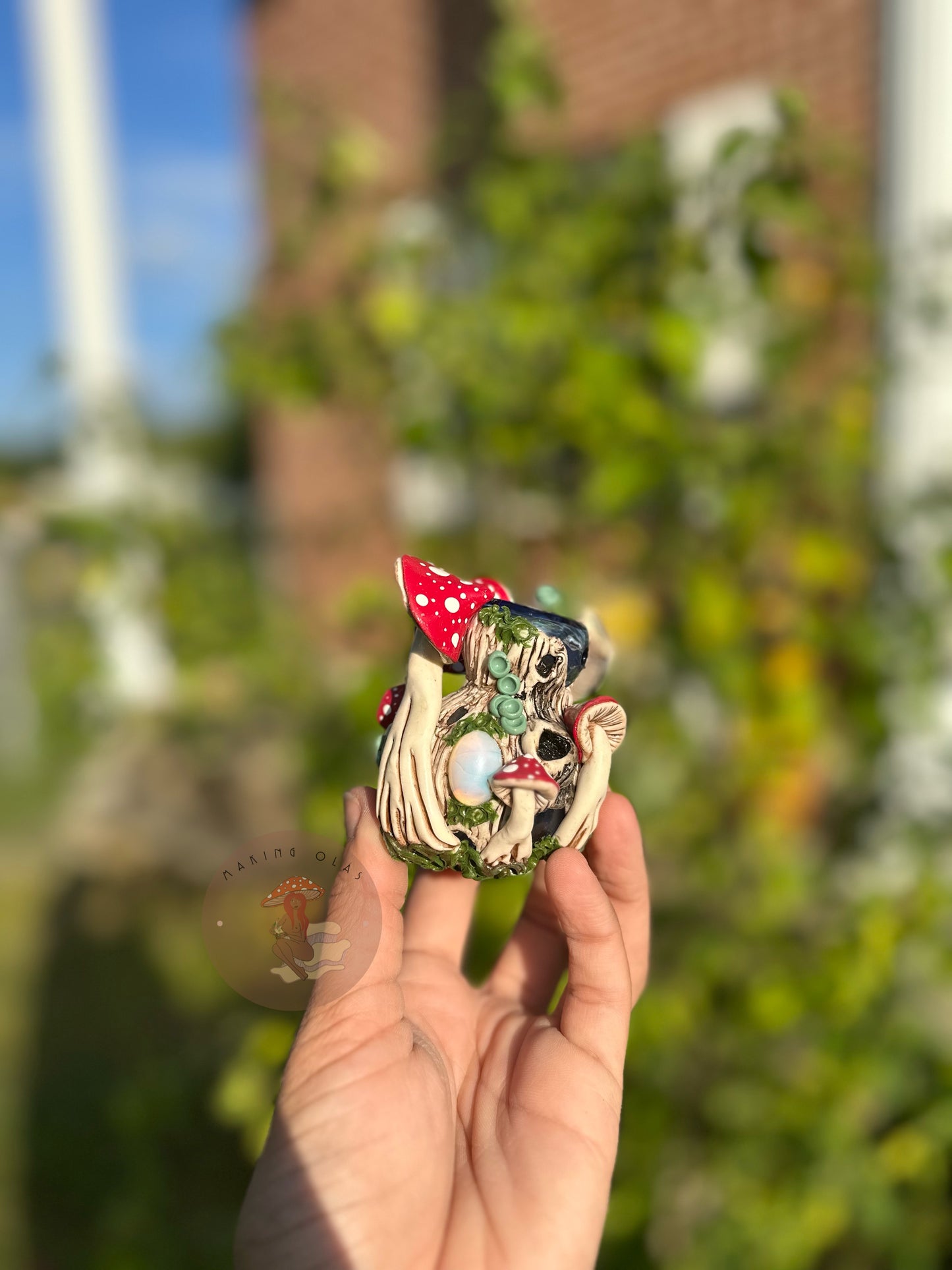Human Grade Hammer | Red Mushrooms + Opalite