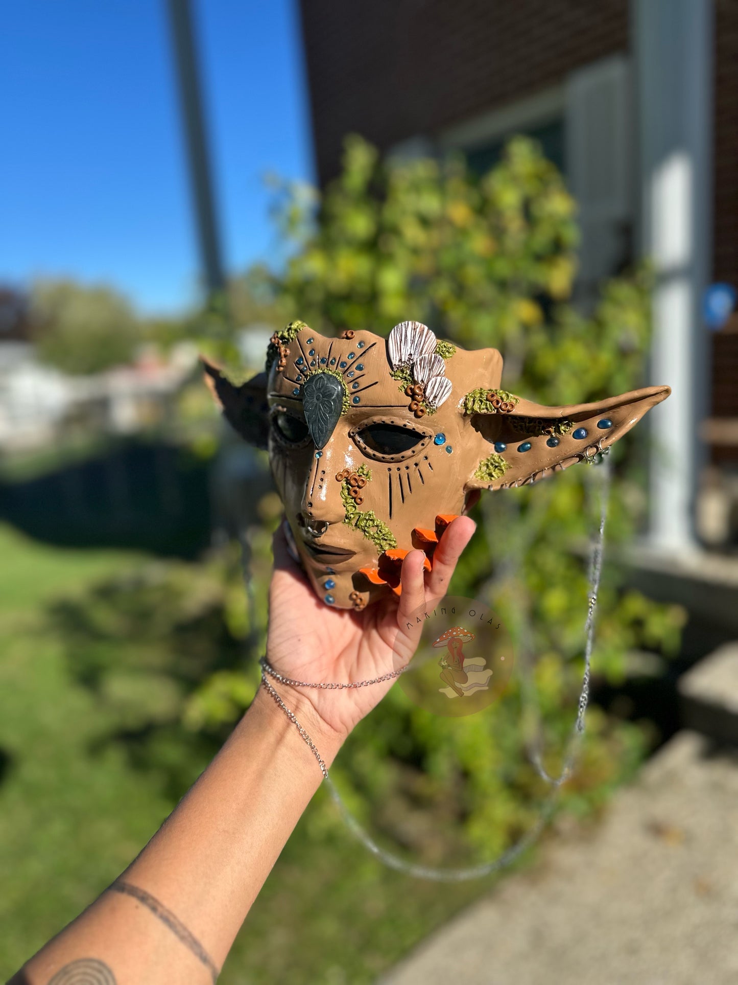 Hanging Wall Planter | Elfin + Carved Labradorite - Made to Order