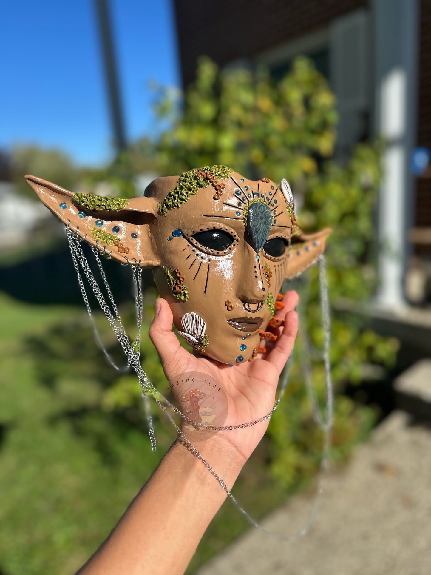 Hanging Wall Planter | Elfin + Carved Labradorite - Made to Order