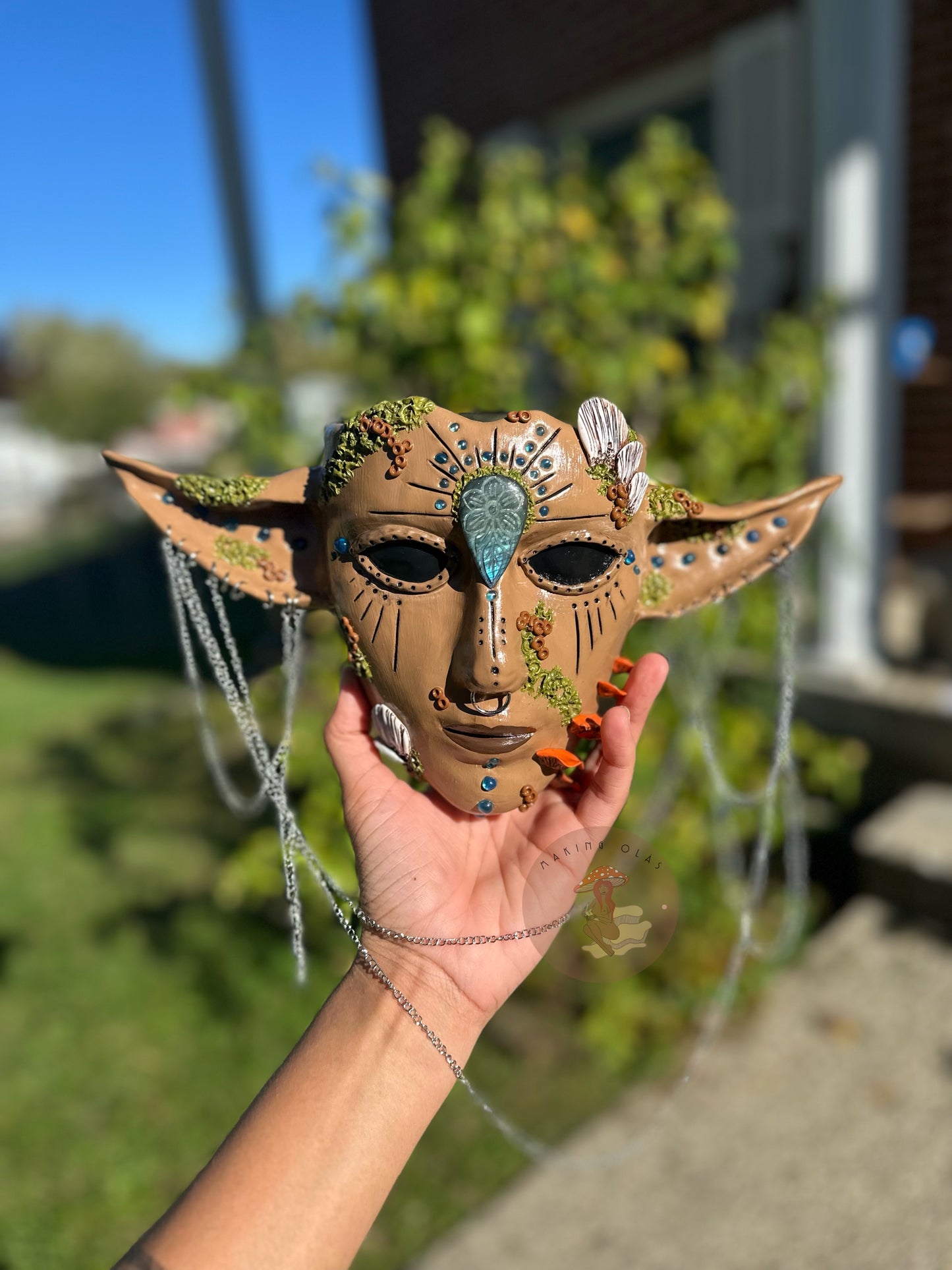 Hanging Wall Planter | Elfin + Carved Labradorite - Made to Order