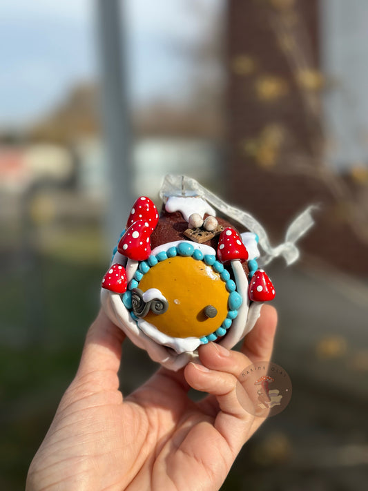 Ornament | Yellow Door with Red Mushrooms + Smores