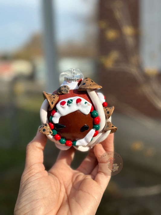 Ornament | Brown Door with Choco Chip Cookie Mushrooms