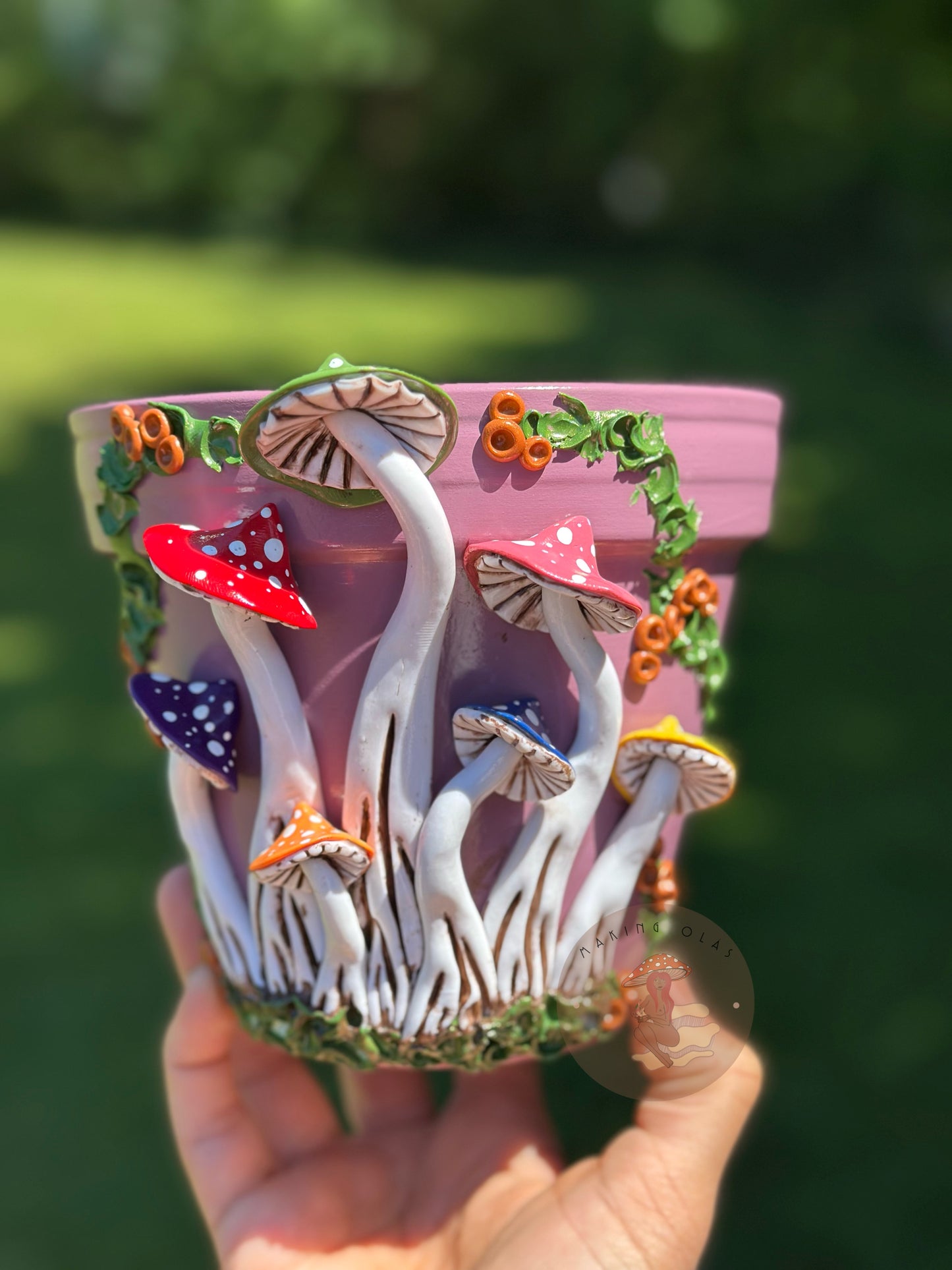 Plant Pots | Pride | Rainbow Mushrooms - Made to Order