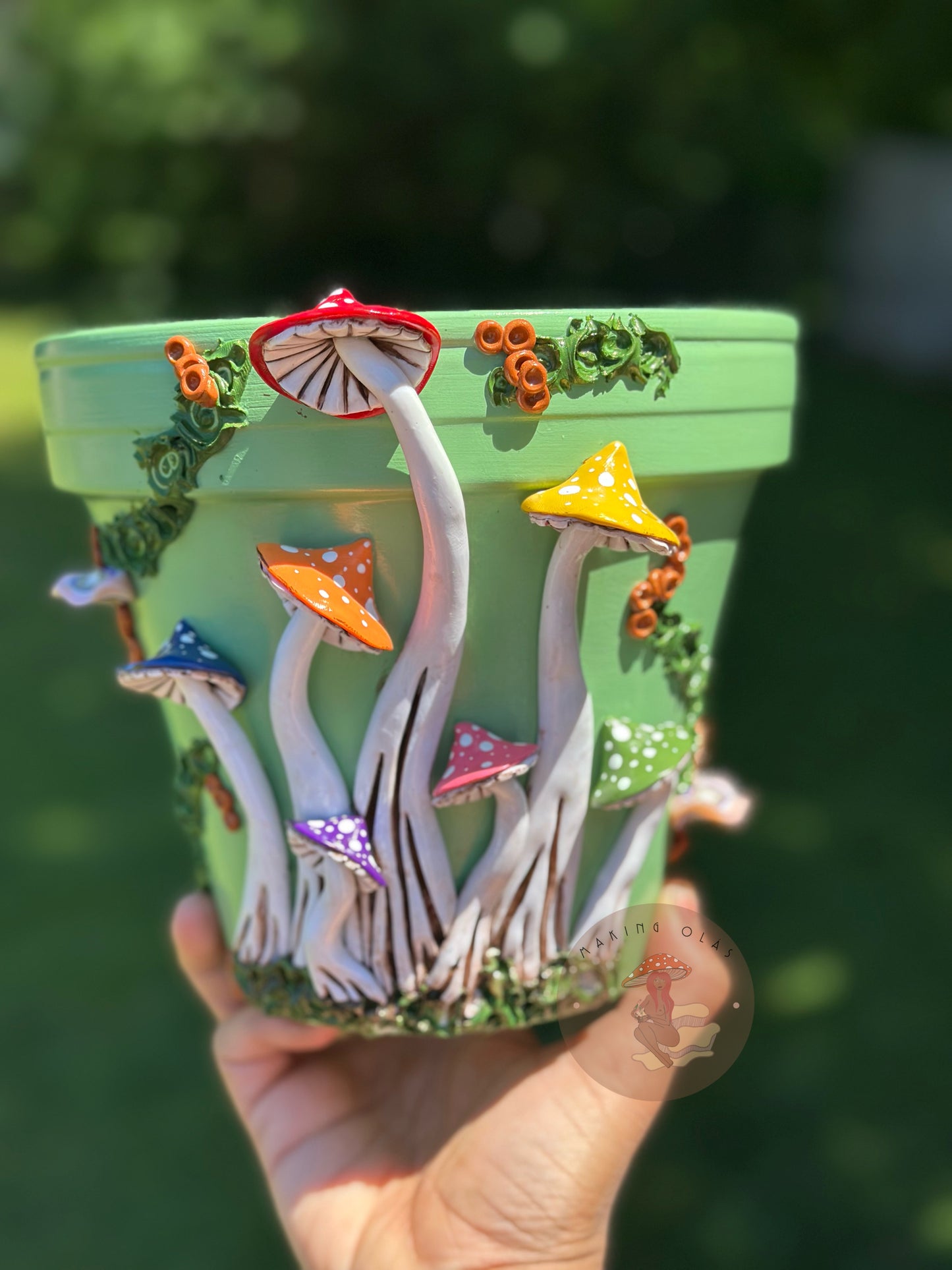 Plant Pots | Pride | Rainbow Mushrooms - Made to Order