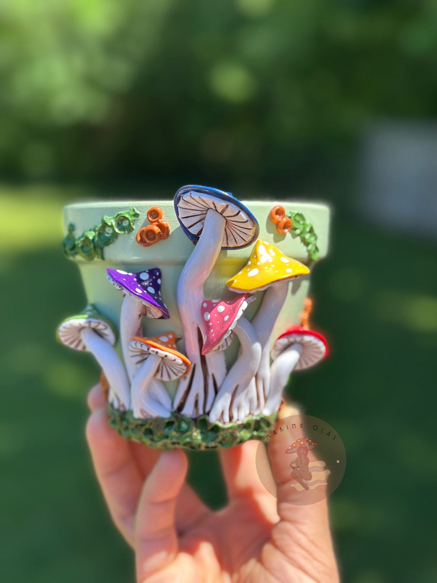 Plant Pots | Pride | Rainbow Mushrooms - Made to Order