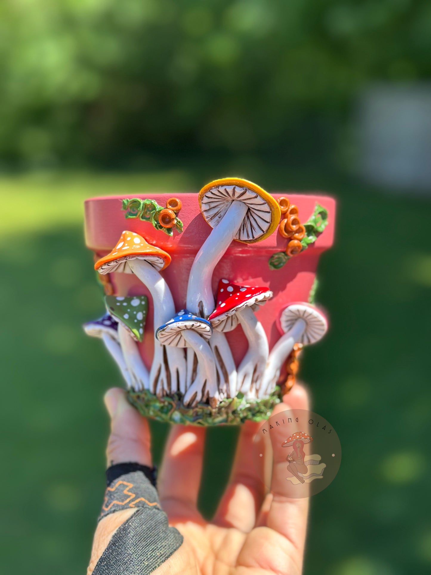 Plant Pots | Pride | Rainbow Mushrooms - Made to Order