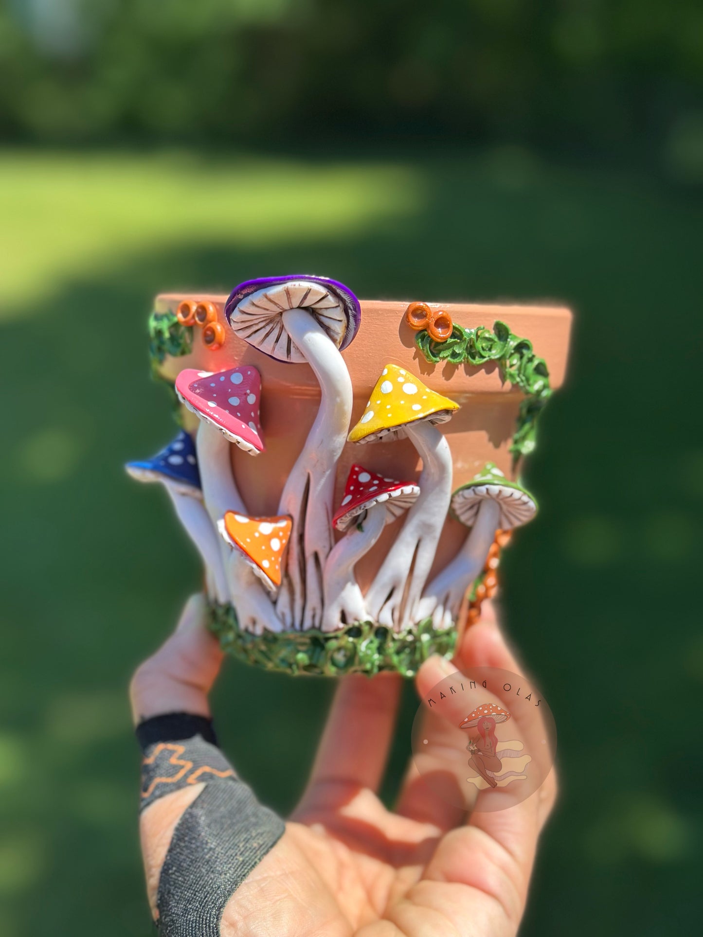Plant Pots | Pride | Rainbow Mushrooms - Made to Order