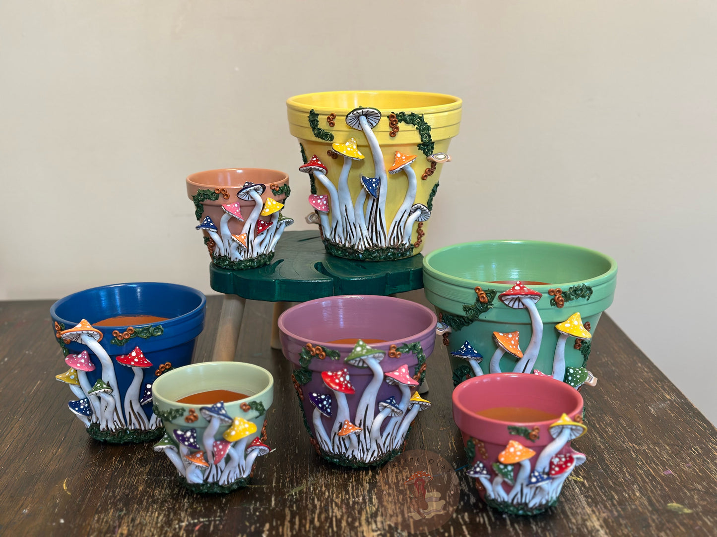 Plant Pots | Pride | Rainbow Mushrooms - Made to Order