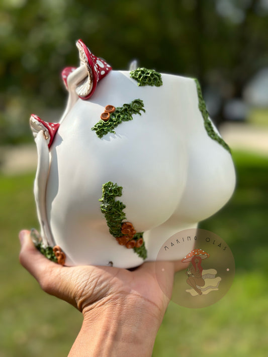 Cutie with a Bootie Mushroom + Crystal Planter | Made to Order